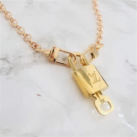 louis vuitton lock necklace vintage|lv padlock necklace.